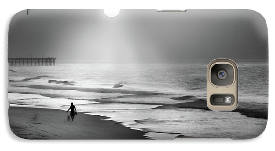 Beach Moon Galaxy S7 Case featuring the photograph Walk Beneath The Moon by Karen Wiles