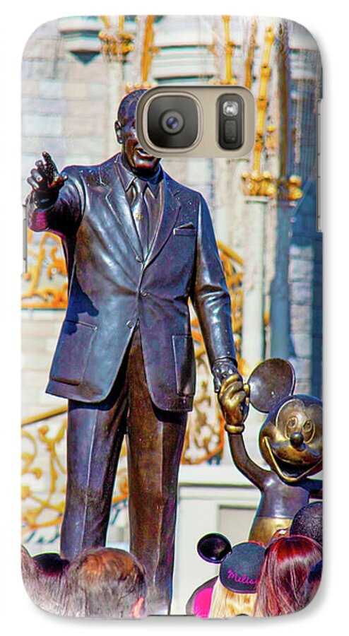 Magic Kingdom Galaxy S7 Case featuring the photograph Walt and Mickey by Mark Andrew Thomas
