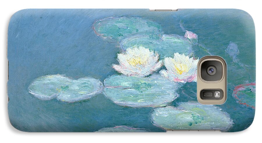 Waterlilies Galaxy S7 Case featuring the painting Waterlilies Evening by Claude Monet