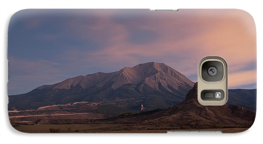 West Spanish Peak Galaxy S7 Case featuring the photograph West Spanish Peak Sunset by Aaron Spong