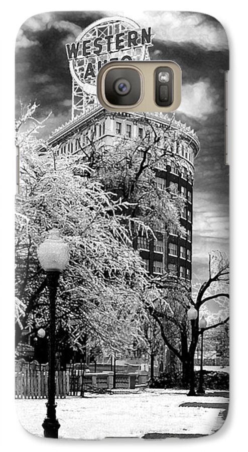 Western Auto Kansas City Galaxy S7 Case featuring the photograph Western Auto In Winter by Steve Karol