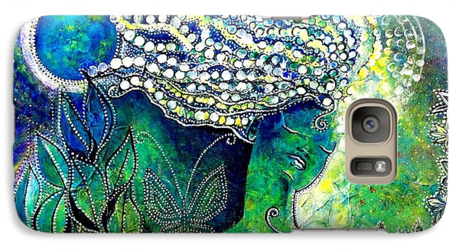 Julie-hoyle-art Galaxy S7 Case featuring the painting Whatever Happens, Extract Pearls by Julie Hoyle
