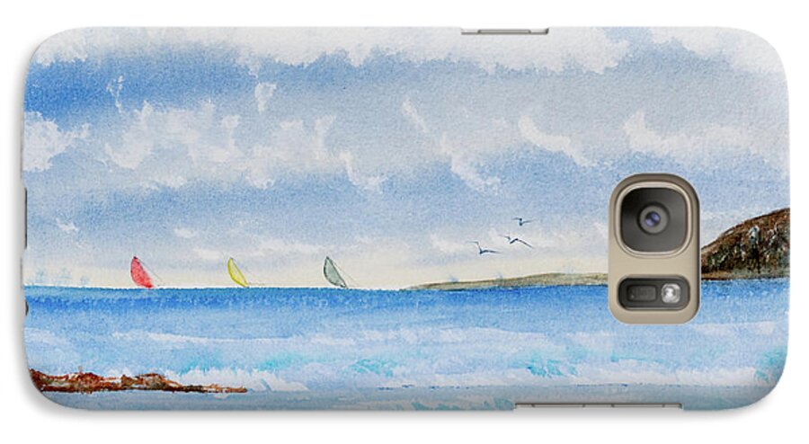Afternoon Galaxy S7 Case featuring the painting Where there's a Wind, there's a Race by Dorothy Darden