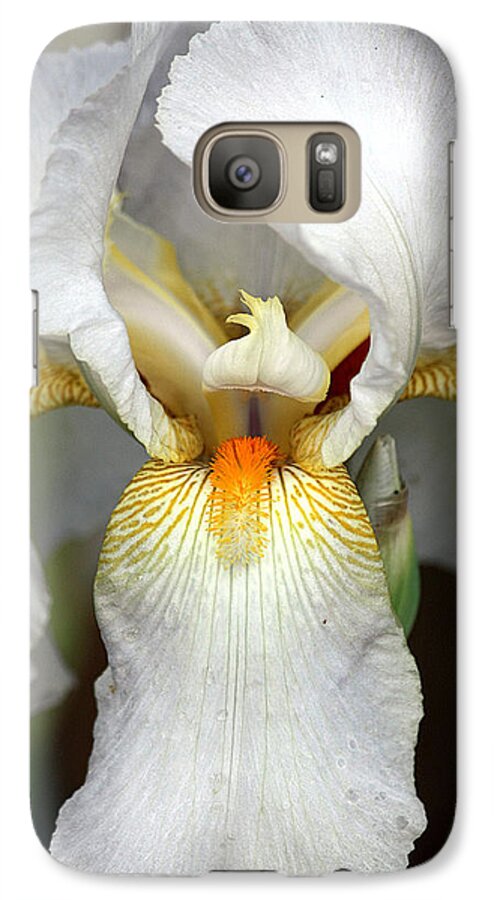 Nature Galaxy S7 Case featuring the photograph White Bearded Iris 2 by Sheila Brown