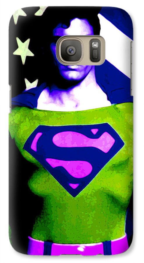 Superman Galaxy S7 Case featuring the digital art Who is Superman by Saad Hasnain