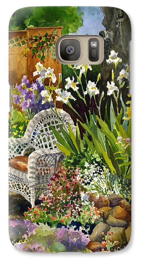 Wicker Chair Painting Galaxy S7 Case featuring the painting Wicker Chair by Anne Gifford