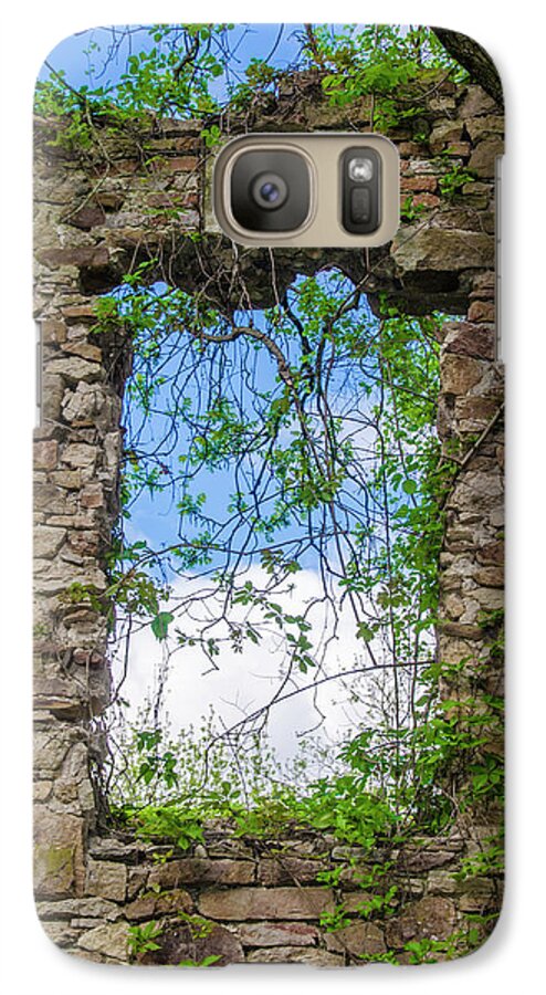 Window Galaxy S7 Case featuring the photograph Window Ruin at Bridgetown Millhouse Bucks County Pa by Bill Cannon