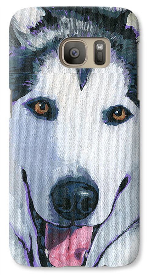Alaskan Malamute Galaxy S7 Case featuring the painting Winston by Nadi Spencer