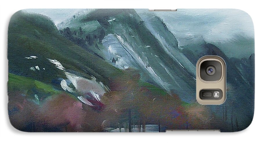 Franconia Notch Galaxy S7 Case featuring the painting Winter in Franconia Notch by Nancy Griswold