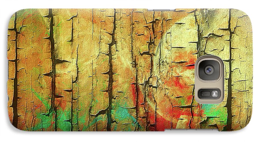 Color Galaxy S7 Case featuring the digital art Wood Abstract by Deborah Benoit