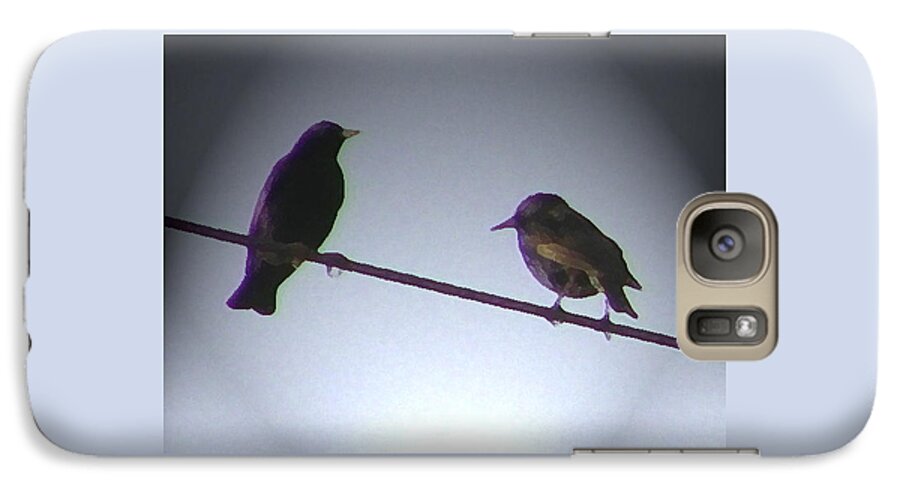 Abstract Galaxy S7 Case featuring the photograph Wren Ya Goin Out wit Me by Lenore Senior