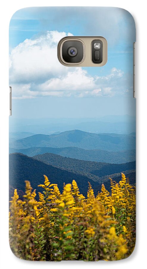 Blue Ridge Mountain Galaxy S7 Case featuring the photograph Yellow flowers along the Blue Ridge Mountains by Kim Fearheiley