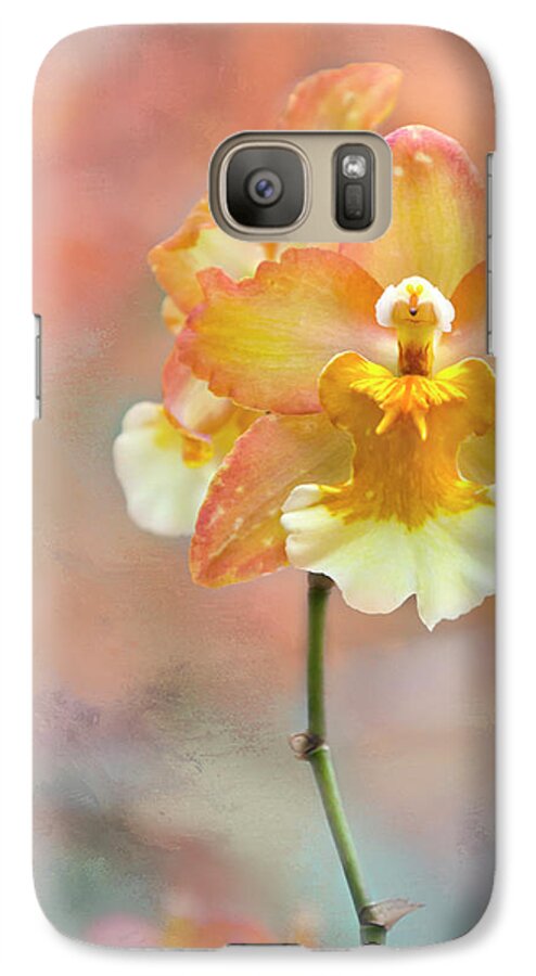 Beautiful Galaxy S7 Case featuring the photograph Yellow Orchid by Ann Bridges