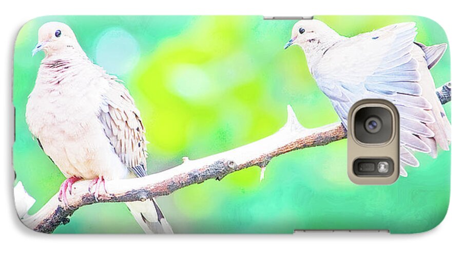 Taxonomy Galaxy S7 Case featuring the photograph Mourning Dove Pair #3 by A Macarthur Gurmankin