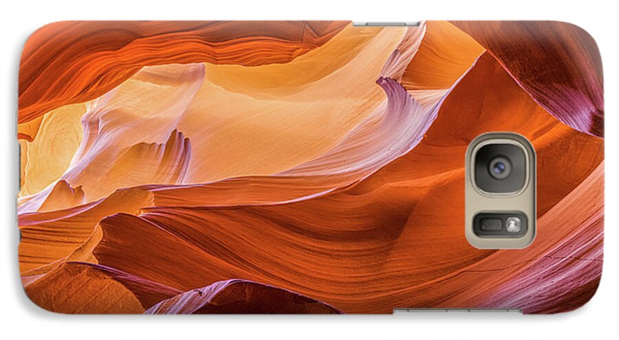Antelope Canyon Galaxy S7 Case featuring the photograph Waves of Stone by Carl Amoth