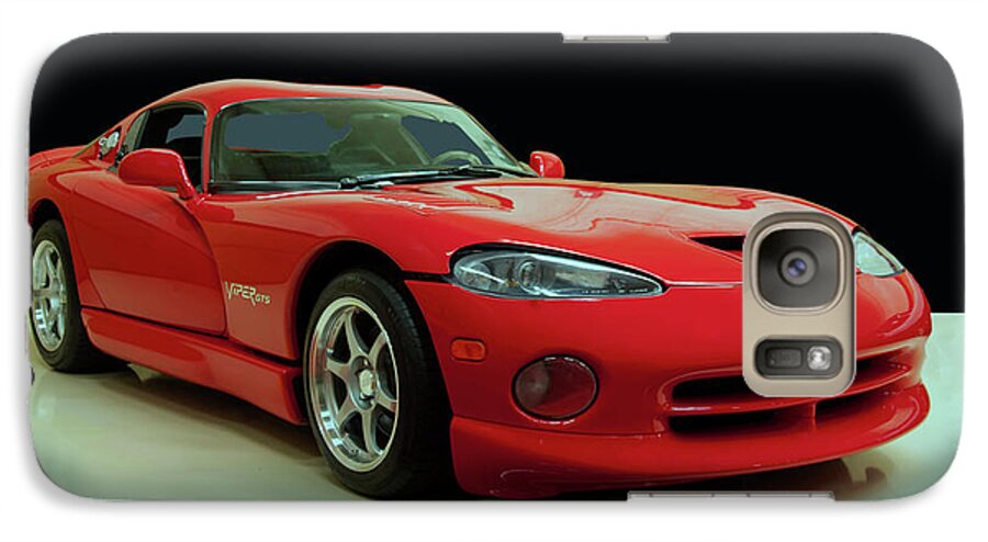 1997 Galaxy S7 Case featuring the photograph 1997 Dodge Viper GTS Red by Flees Photos