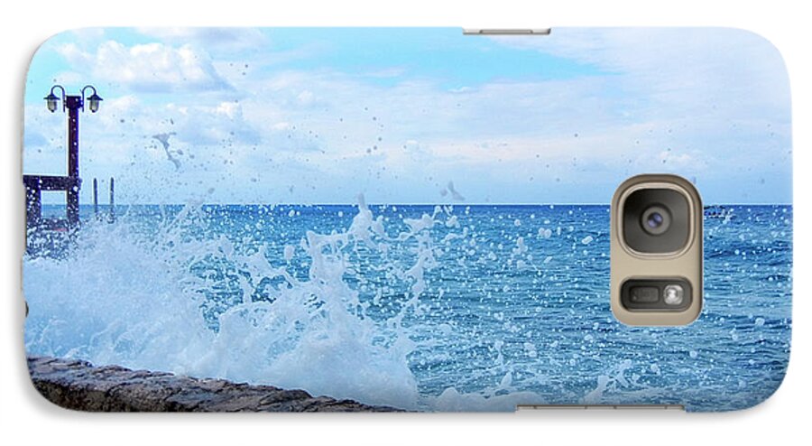 Crashing Waves In Cozumel Galaxy S7 Case featuring the photograph Crashing Waves in Cozumel by Debra Martz