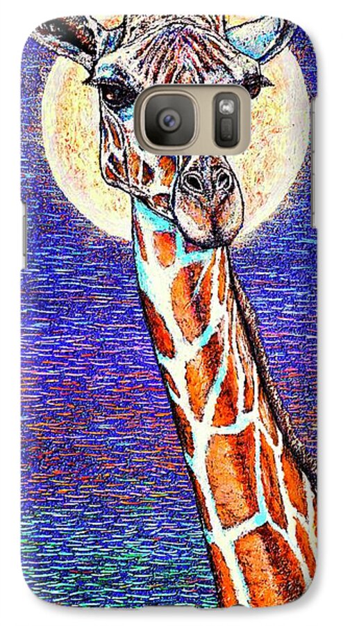 Giraffe Galaxy S7 Case featuring the painting Giraffe by Viktor Lazarev
