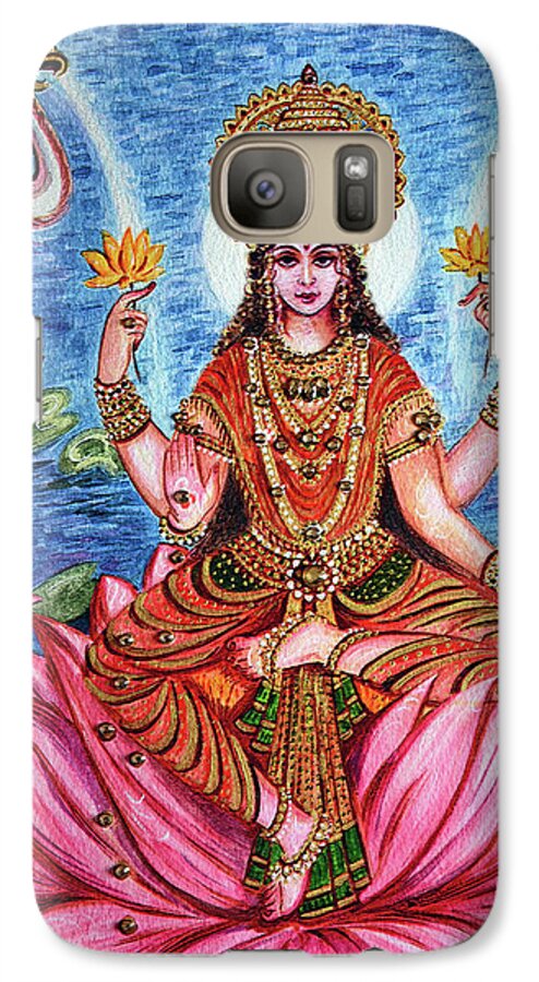 Lakshmi Galaxy S7 Case featuring the painting Goddess Lakshmi by Harsh Malik