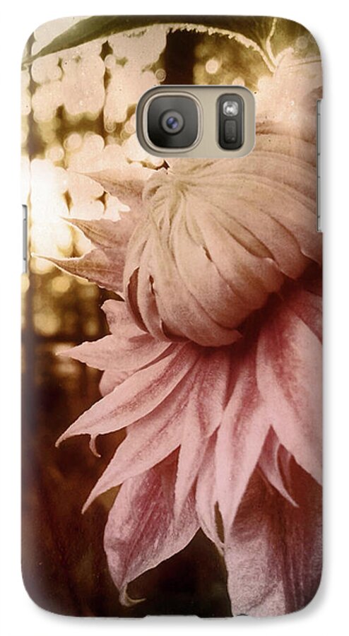 Pink Clematis Galaxy S7 Case featuring the photograph I Bloom Only for You She Whispered by Susan Maxwell Schmidt