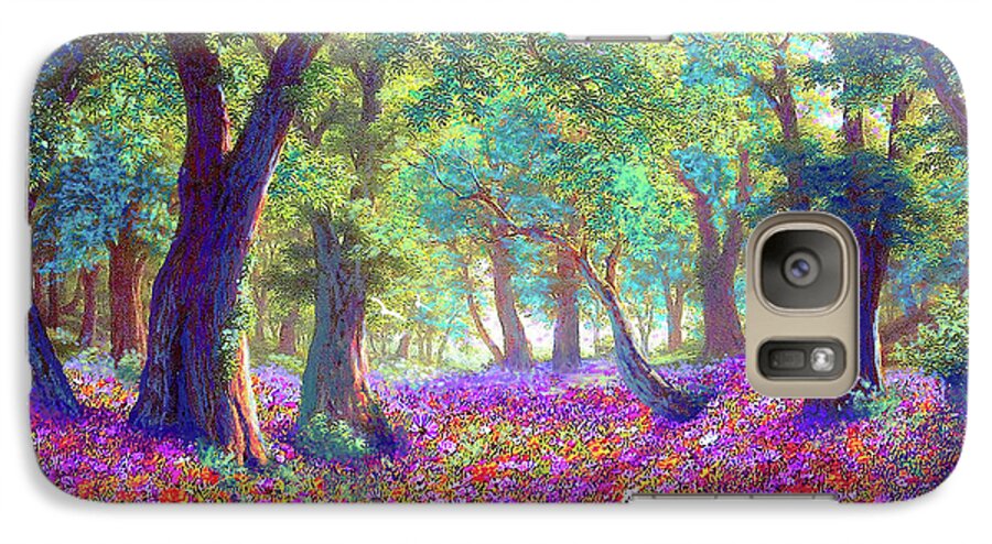 Landscape Galaxy S7 Case featuring the painting Morning Dew by Jane Small