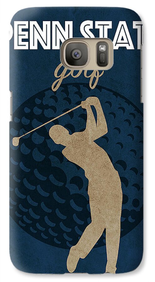 Penn State University Galaxy S7 Case featuring the mixed media Penn State University College Golf Sports Vintage Poster by Design Turnpike