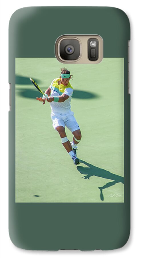 Rafael Nadal Galaxy S7 Case featuring the photograph Rafael Nadal Shadow Play by Steven Sparks
