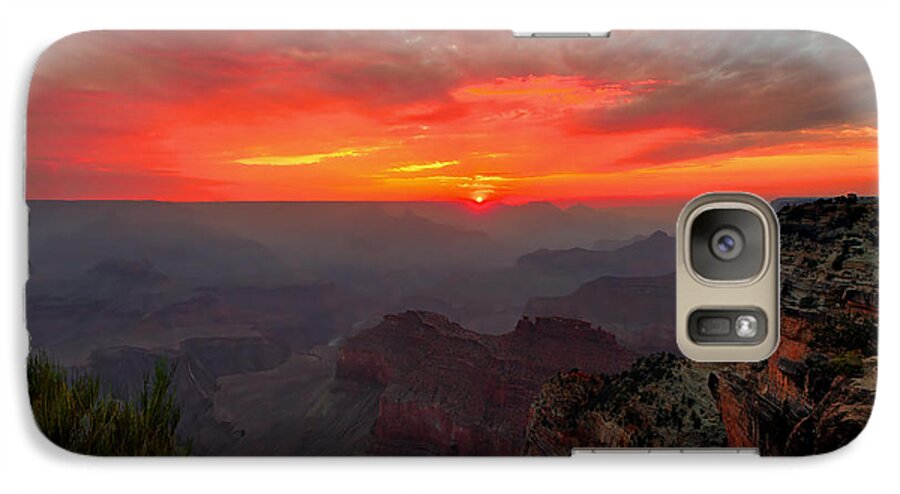 Grand Canyon Galaxy S7 Case featuring the photograph Sunrise From Powell Point by Stephen Vecchiotti