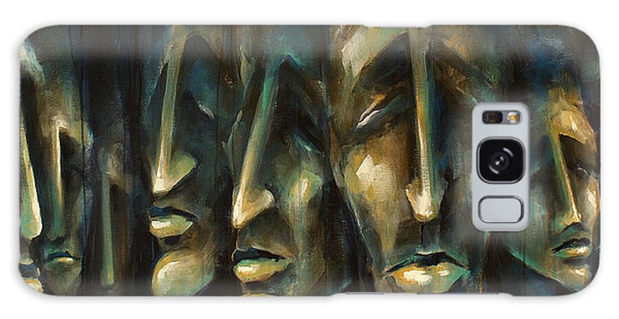 Expressionist Galaxy Case featuring the painting ' Jury of Eight ' by Michael Lang
