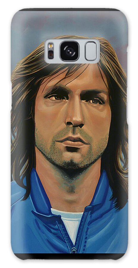 Andrea Pirlo Galaxy Case featuring the painting Andrea Pirlo by Paul Meijering