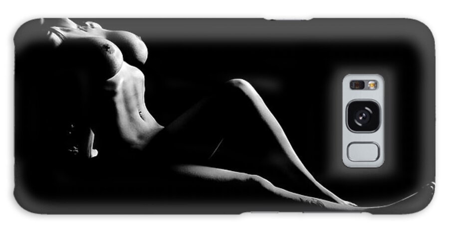 Naked Galaxy Case featuring the photograph Black And White Nude by Gunnar Orn Arnason