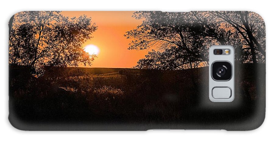 Hayfield Galaxy S8 Case featuring the photograph Hayfield at Night by Donald J Gray