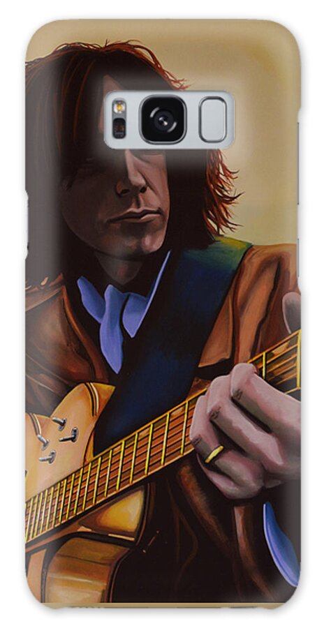 Neil Young Galaxy Case featuring the painting Neil Young Painting by Paul Meijering