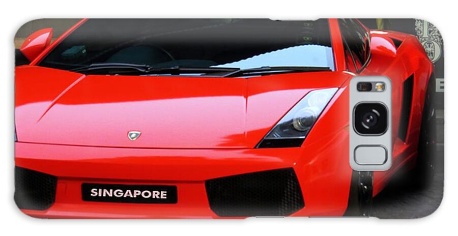 Lamborghini- Exotic Cars-italian-sportscar-automobiles Galaxy Case featuring the photograph Red Lamborghini by Scott Cameron