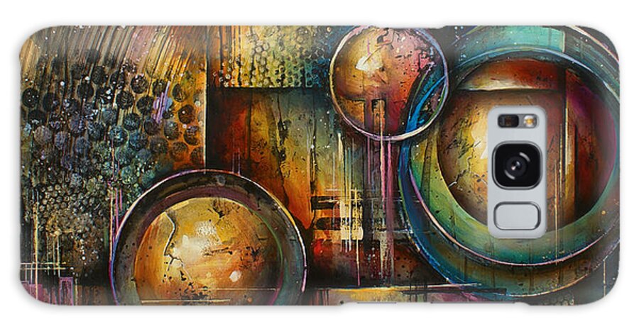 Geometric Galaxy Case featuring the painting ' Remaining Elements' by Michael Lang