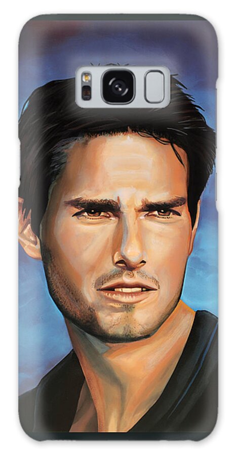 Tom Cruise Galaxy Case featuring the painting Tom Cruise by Paul Meijering