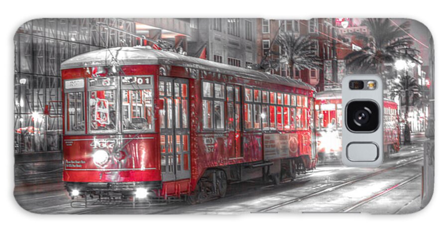 Trolley Galaxy Case featuring the photograph 0271 New Orleans Street Car by Steve Sturgill