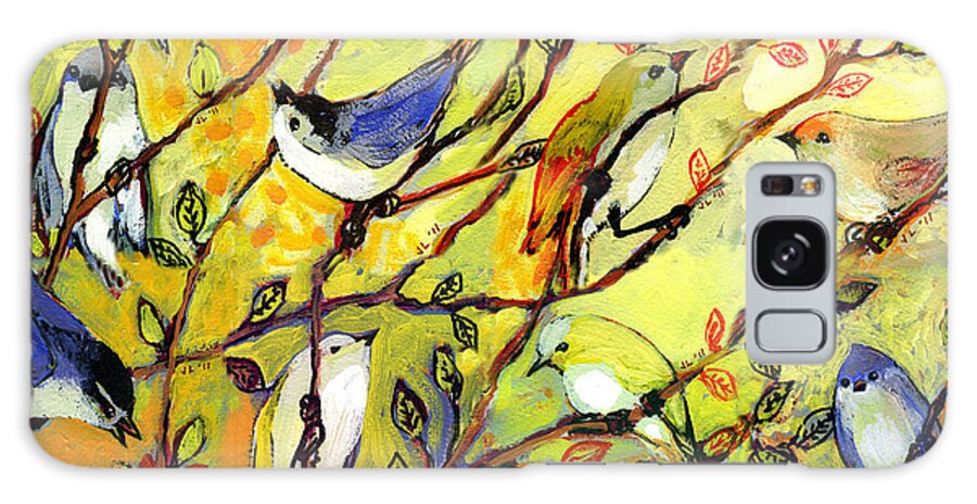 Bird Galaxy Case featuring the painting 16 Birds #2 by Jennifer Lommers
