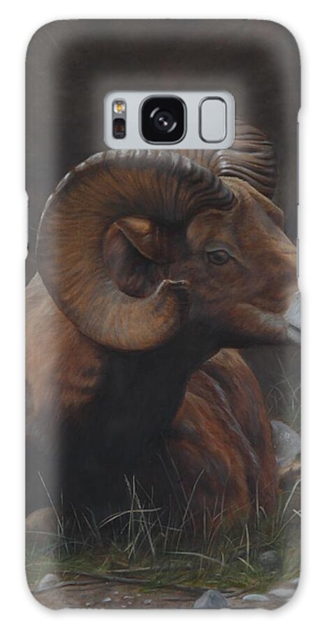 Ram Galaxy Case featuring the painting Anticipation by Tammy Taylor