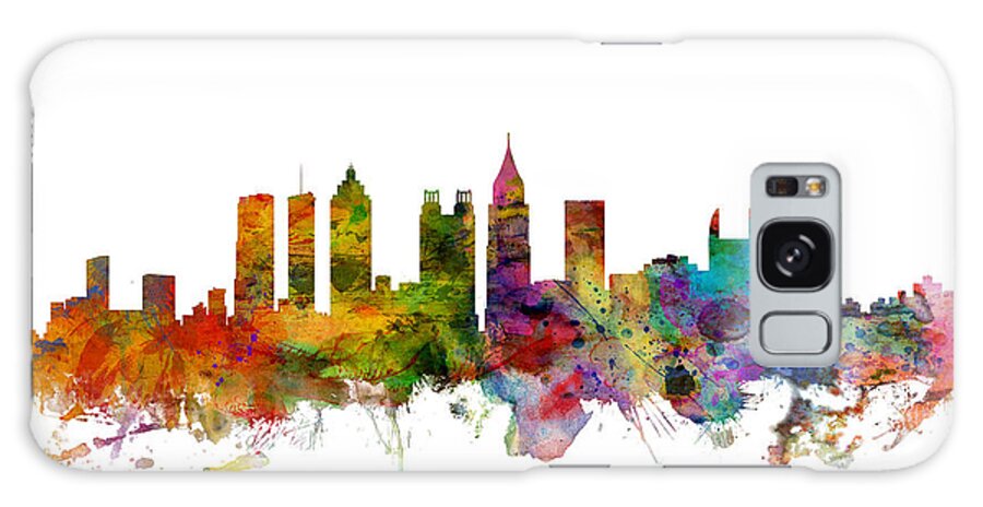 United States Galaxy Case featuring the digital art Atlanta Georgia Skyline by Michael Tompsett