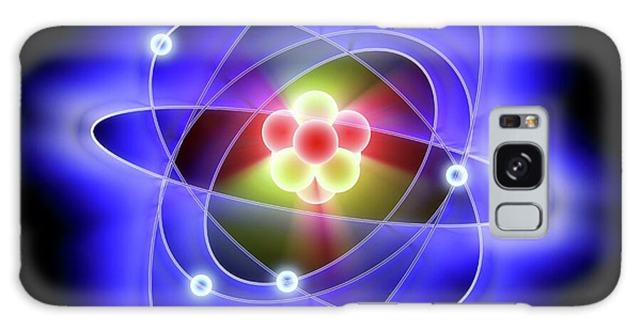 Atom Galaxy Case featuring the photograph Atomic Structure #1 by Alfred Pasieka