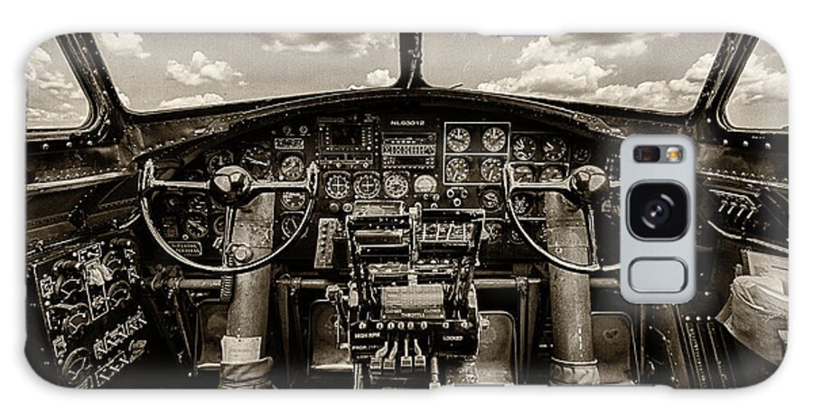 B17 Galaxy Case featuring the photograph Cockpit of a B-17 by Mike Burgquist