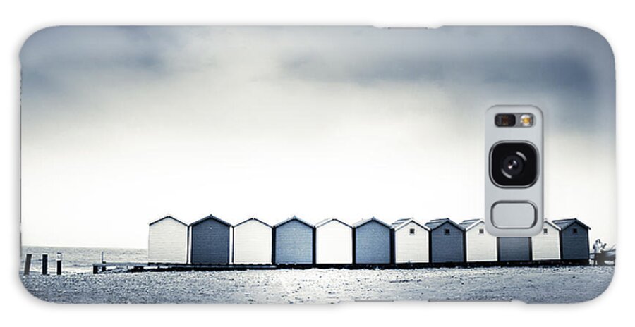 Charmouth Galaxy Case featuring the photograph Beach Huts #1 by Dorit Fuhg