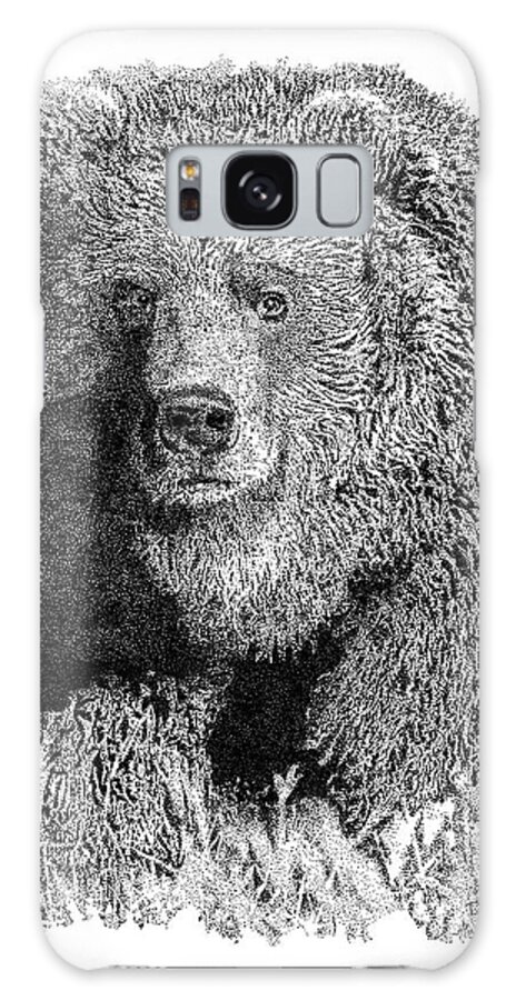 Pen Galaxy S8 Case featuring the drawing Bear 1 #1 by David Doucot