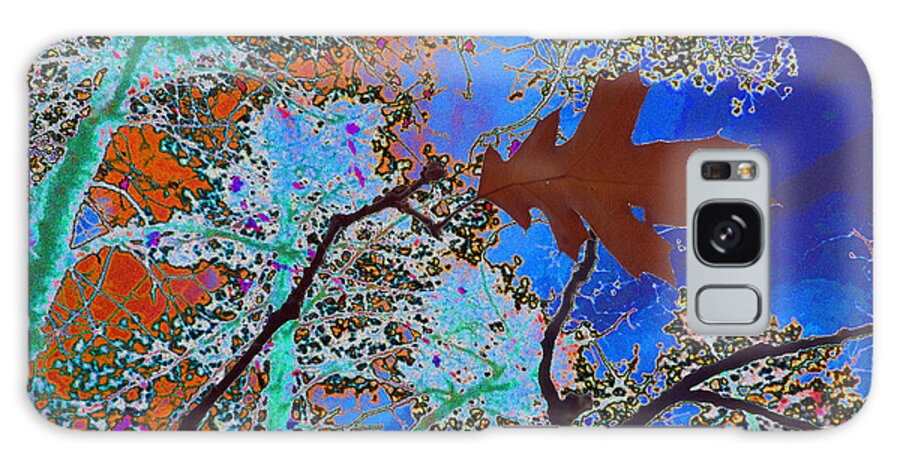 Dead Oak Leaf Before The Asencion Galaxy S8 Case featuring the photograph before the descent BLUE by Kenneth James