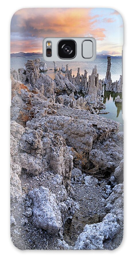 Water's Edge Galaxy Case featuring the photograph Big Cloud Above Tufas On Mono Lake #1 by Rezus