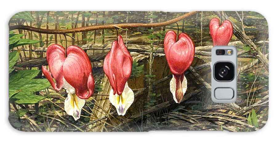 Bleeding Hearts Painting Galaxy S8 Case featuring the painting Bleeding Hearts #1 by Bob George