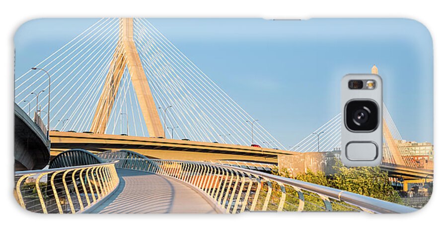 Elevated Walkway Galaxy Case featuring the photograph Boston - North Bank Walkway And Zakim #1 by Drnadig