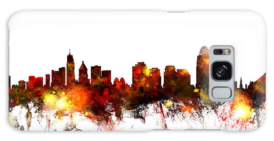 United States Galaxy Case featuring the photograph Cincinnati Ohio Skyline by Michael Tompsett
