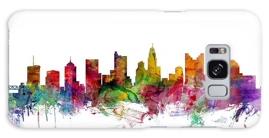 United States Galaxy Case featuring the digital art Columbus Ohio Skyline by Michael Tompsett